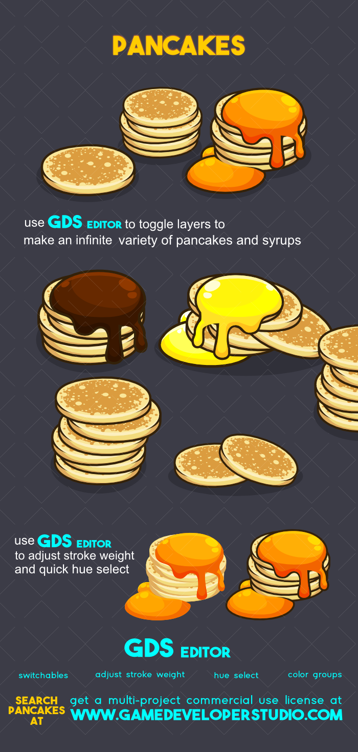 2D game asset pancakes