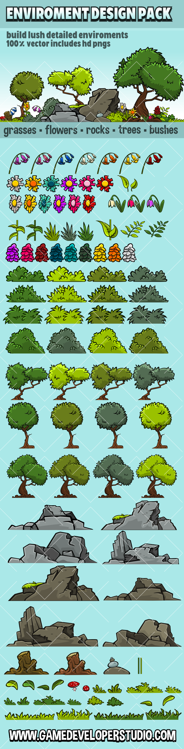 2d game enviroment design pack 