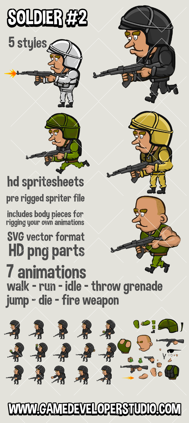 2d soldier sprite