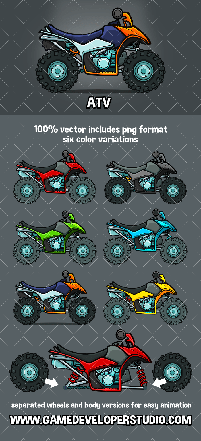 All terrain vehicle game sprite