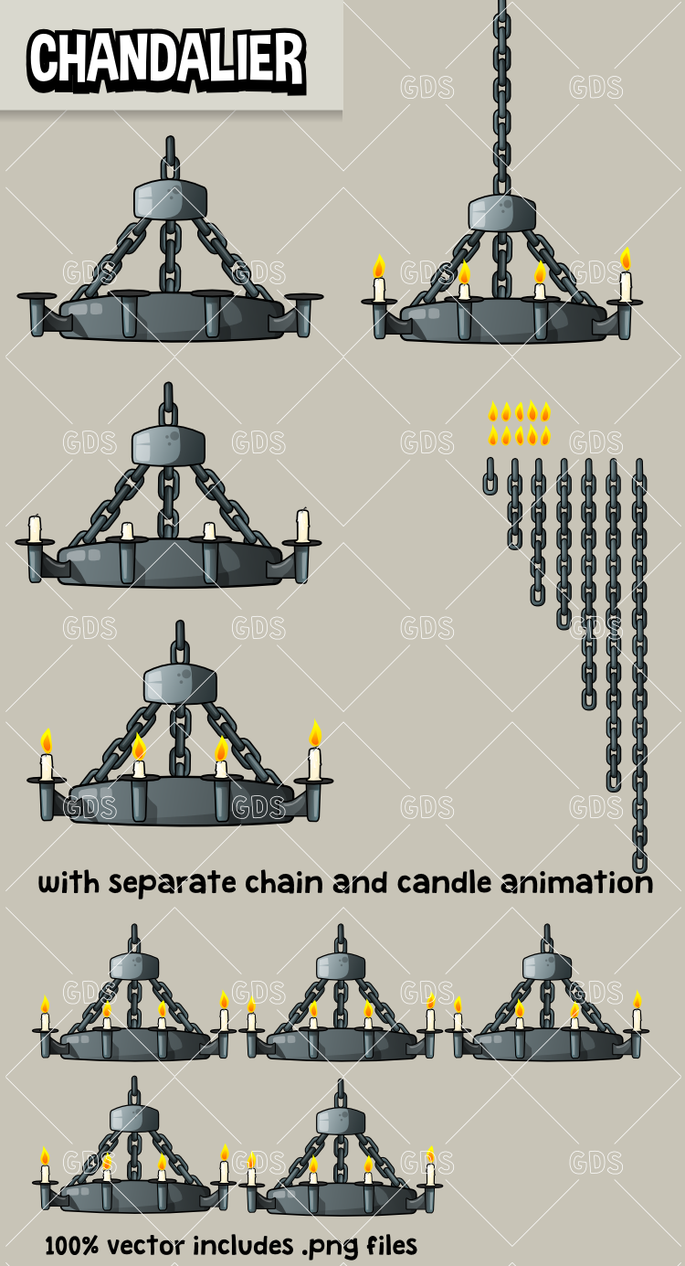 Animated chandalier