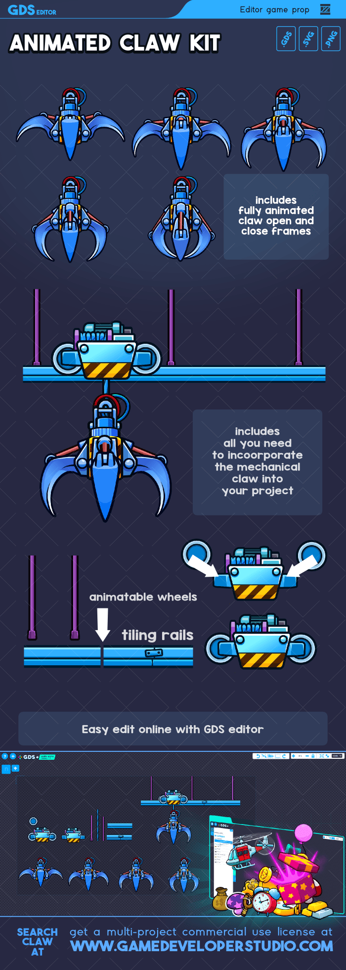 Animated claw mechanism