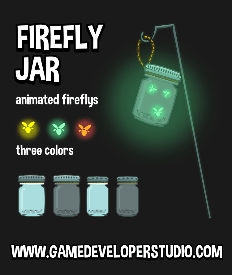 Animated firefly jar