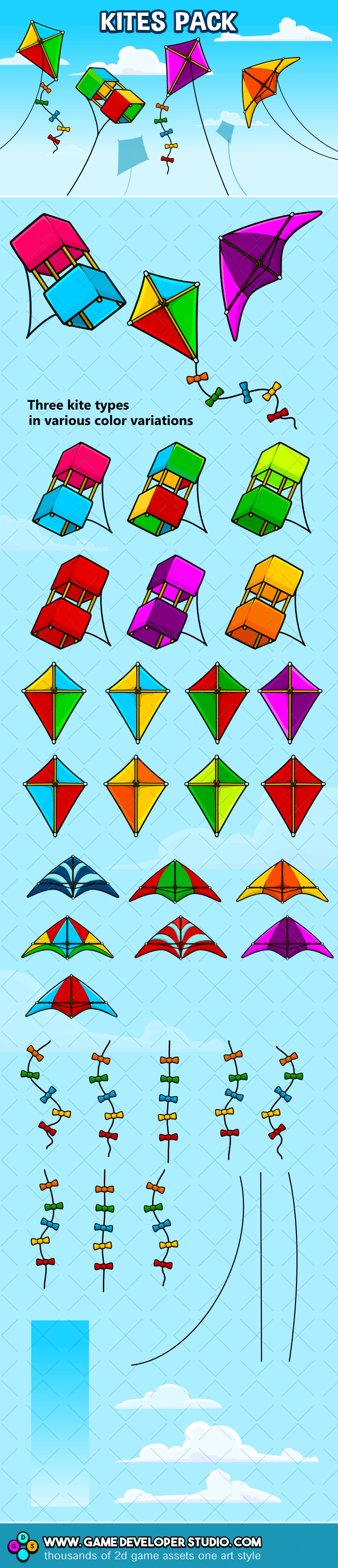 Animated kites pack