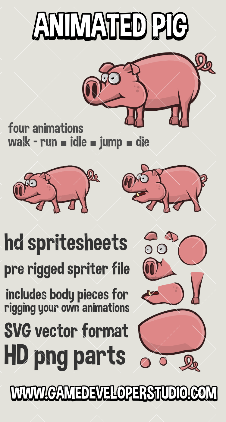 Animated pig