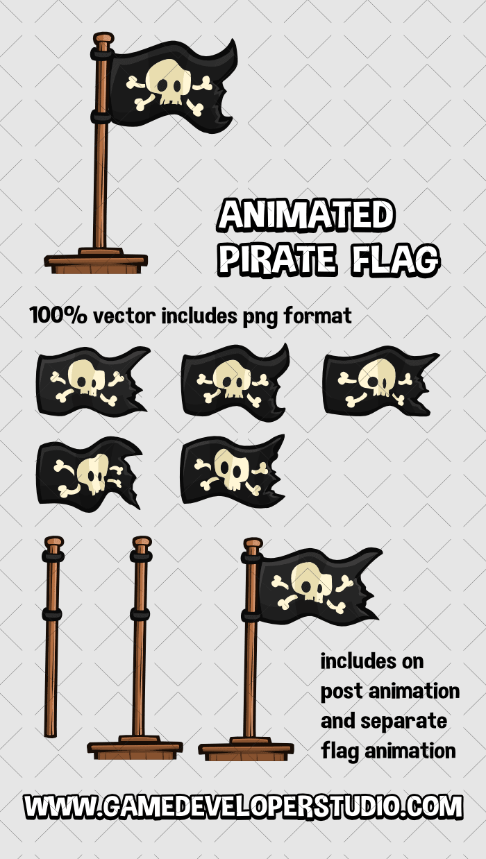 Animated pirate flag 