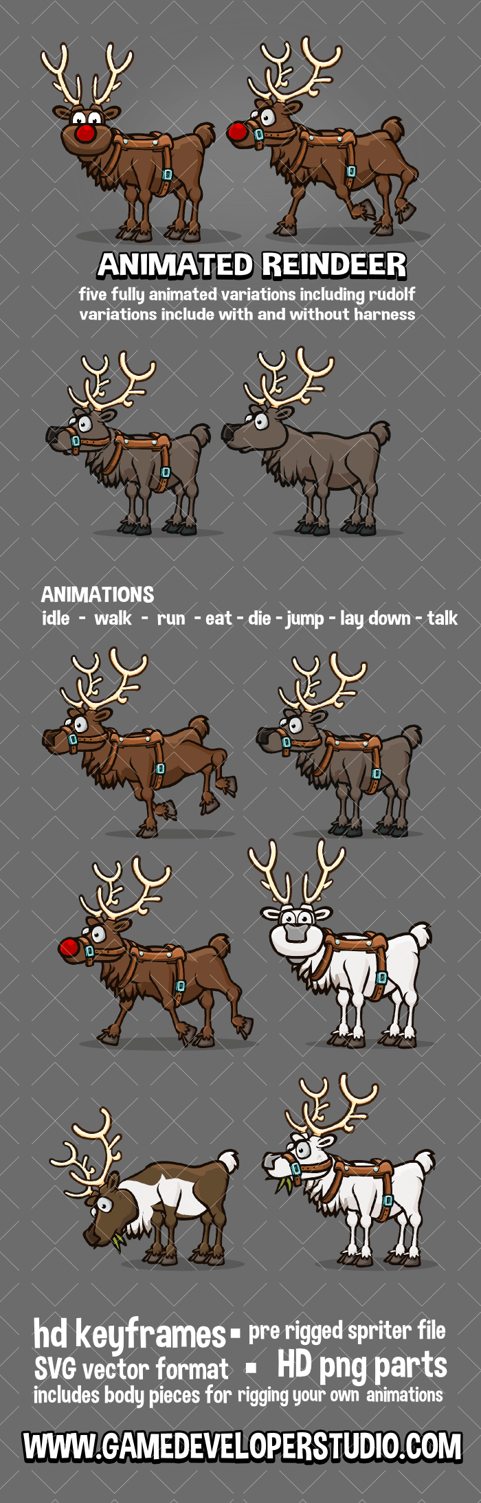 Animated reindeer 