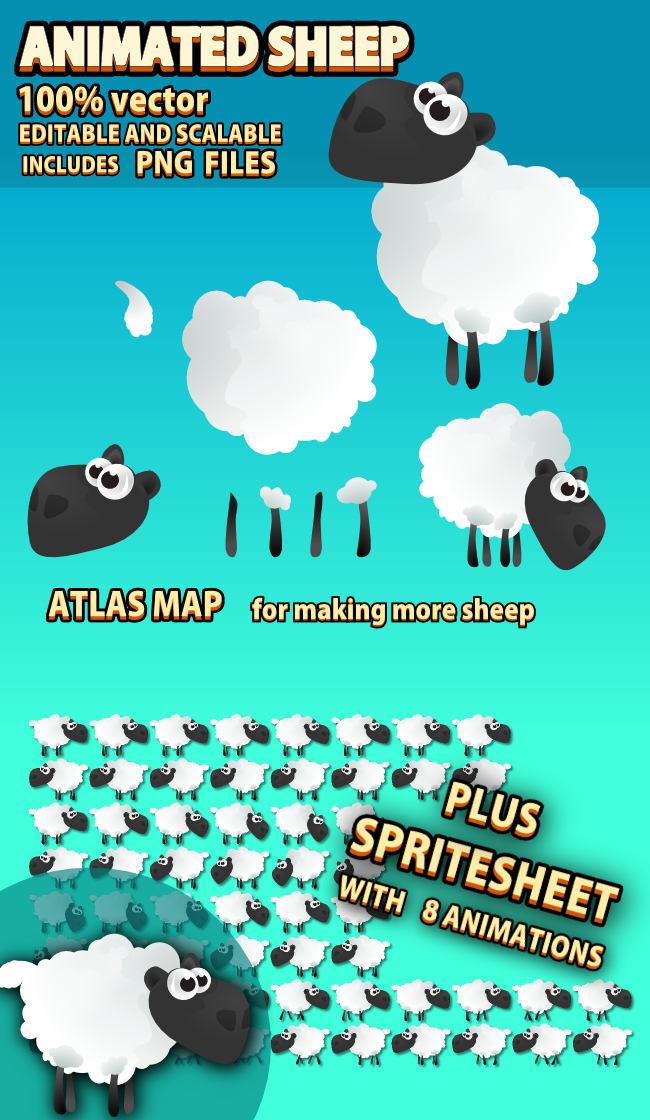 Animated sheep sprite