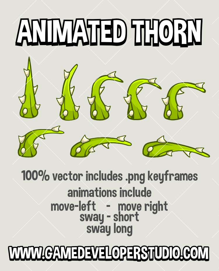 Animated thorn branch