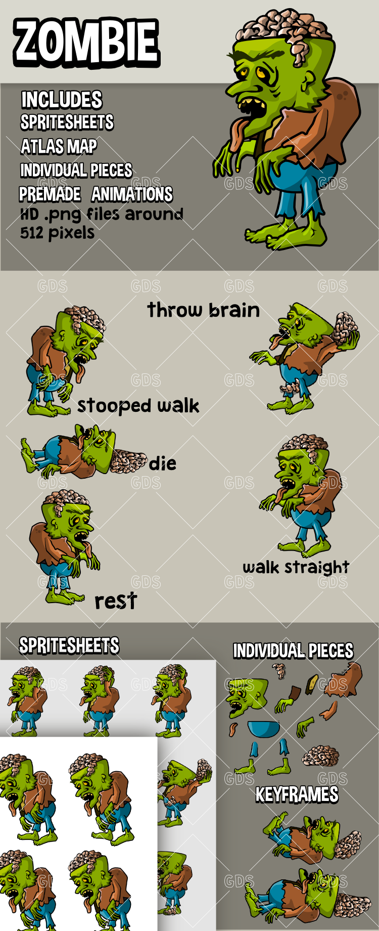 Animated zombie sprite