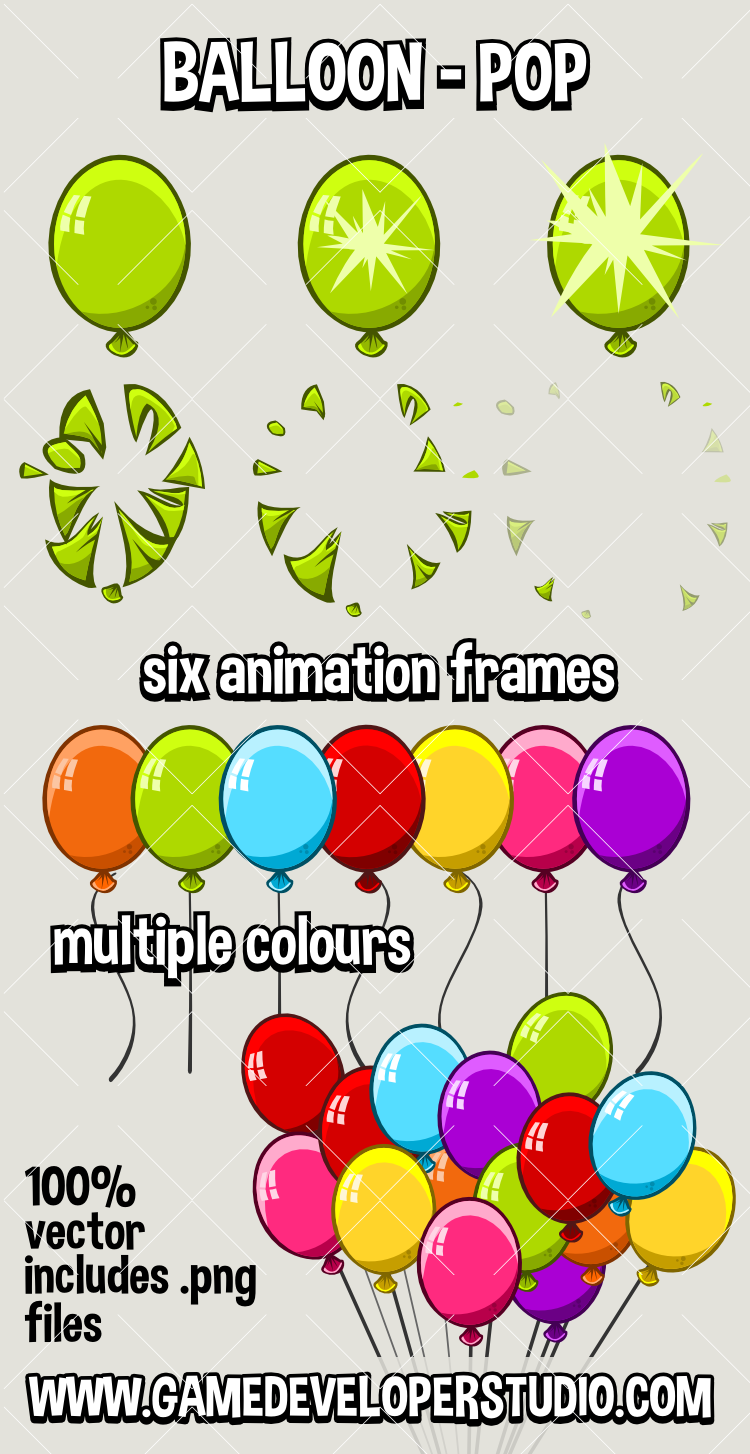 Balloon popping animation