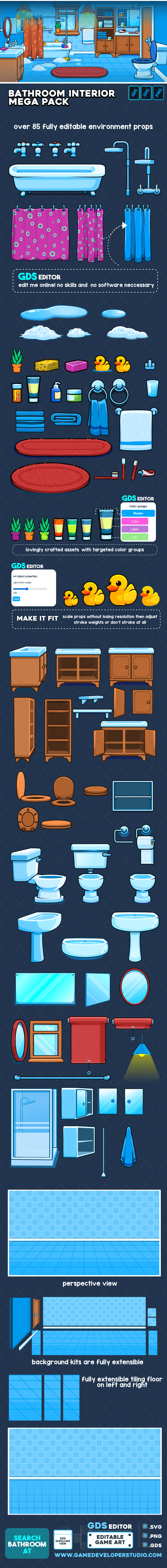 Bathroom interior environement design pack