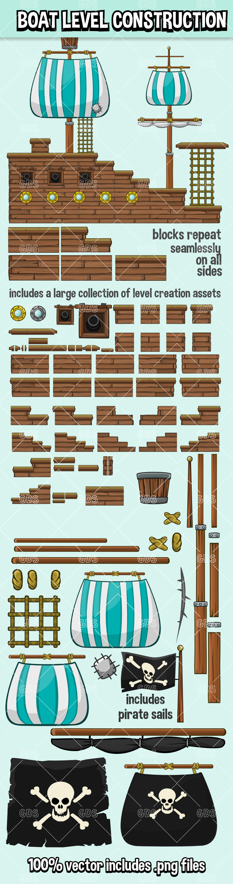 Boat level construction kit