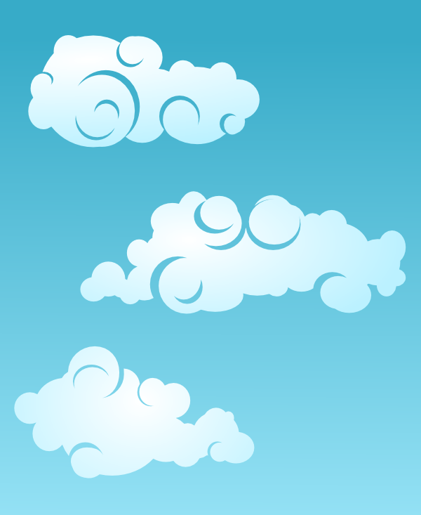 Bubble clouds graphic