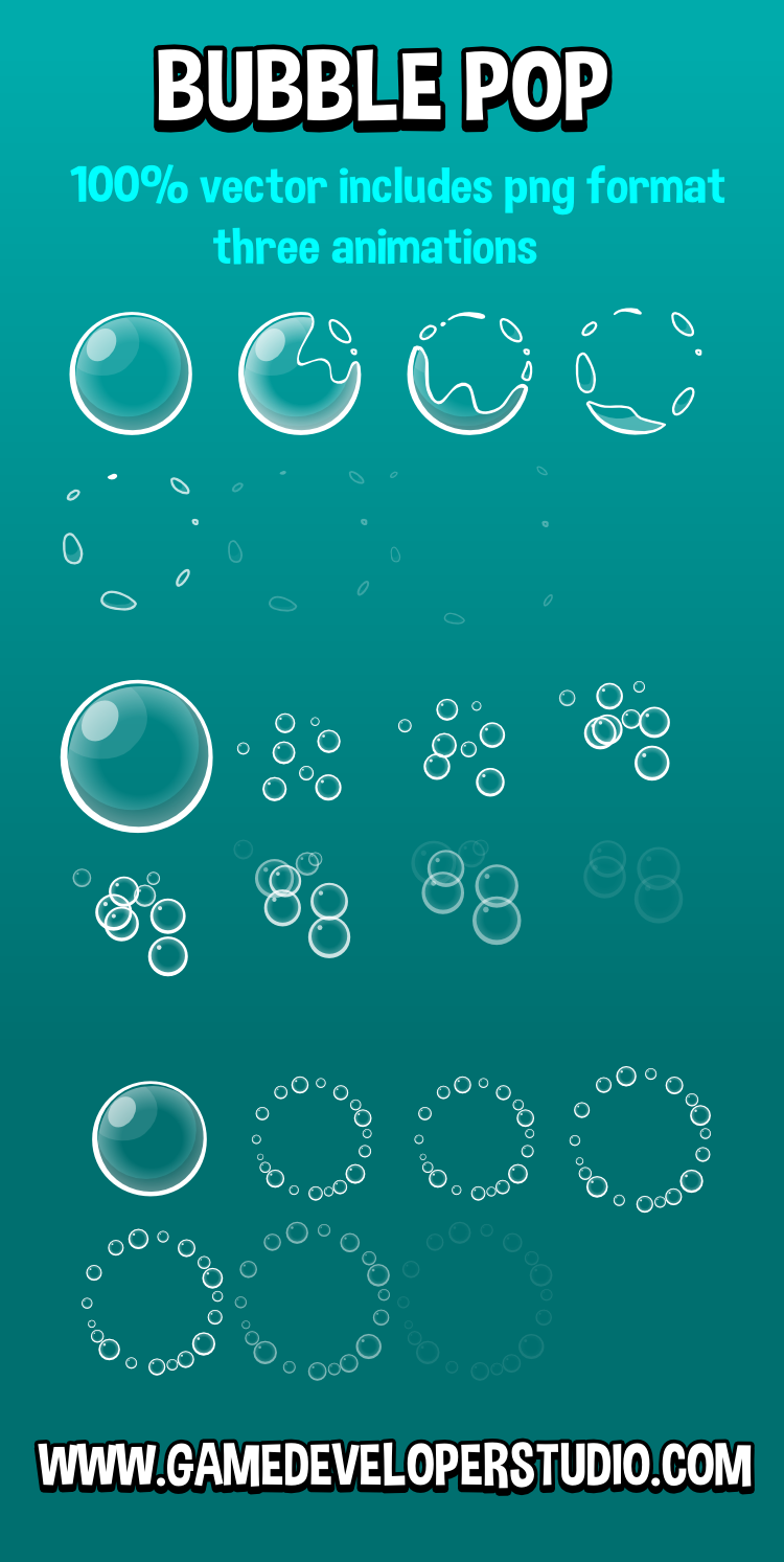 Bubble popping animation