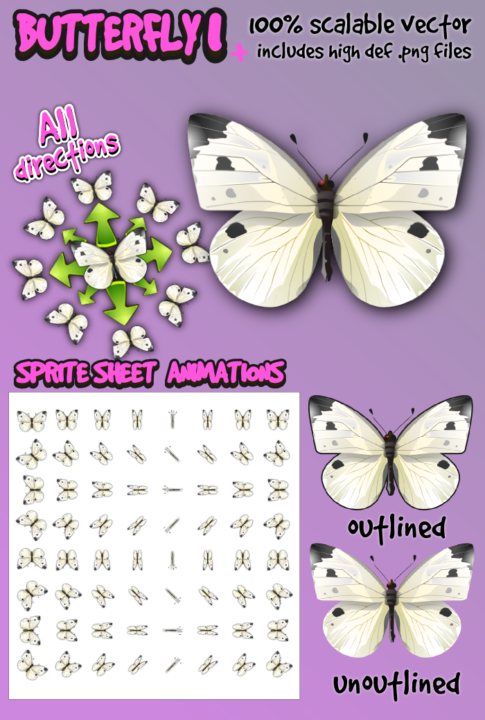 Butterfly sprite 1