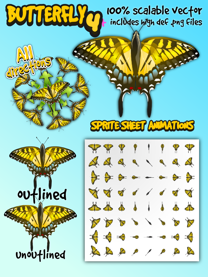 Butterfly sprite four