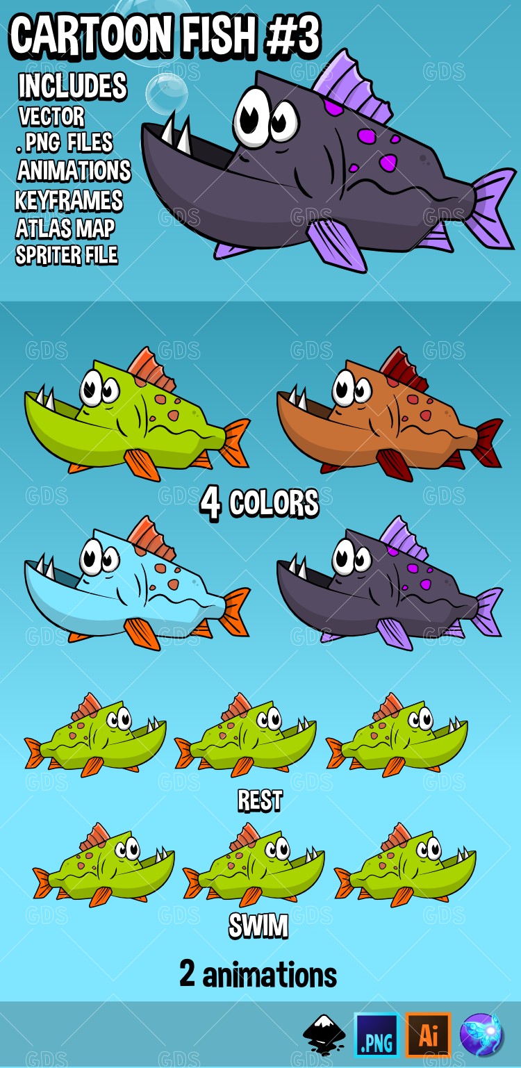 Cartoon fish 3