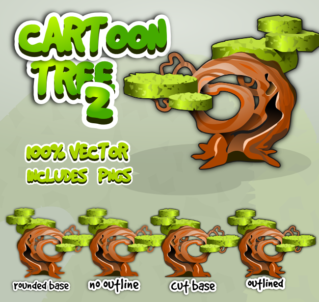 Cartoon tree 2