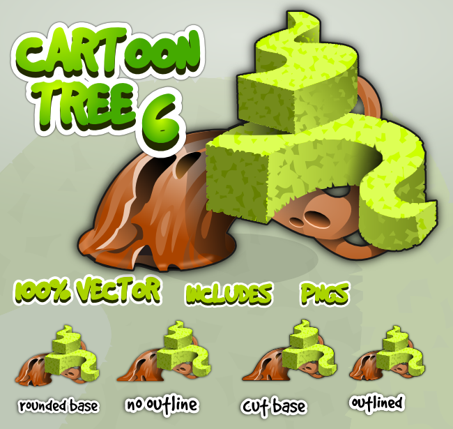 Cartoon tree 6