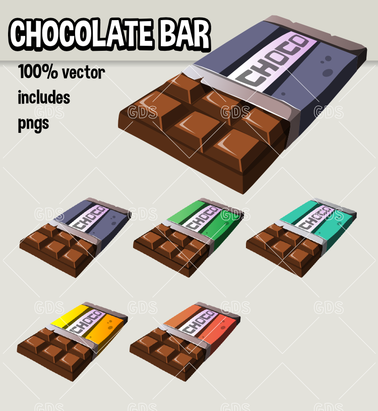 Chocolate bar game asset icon