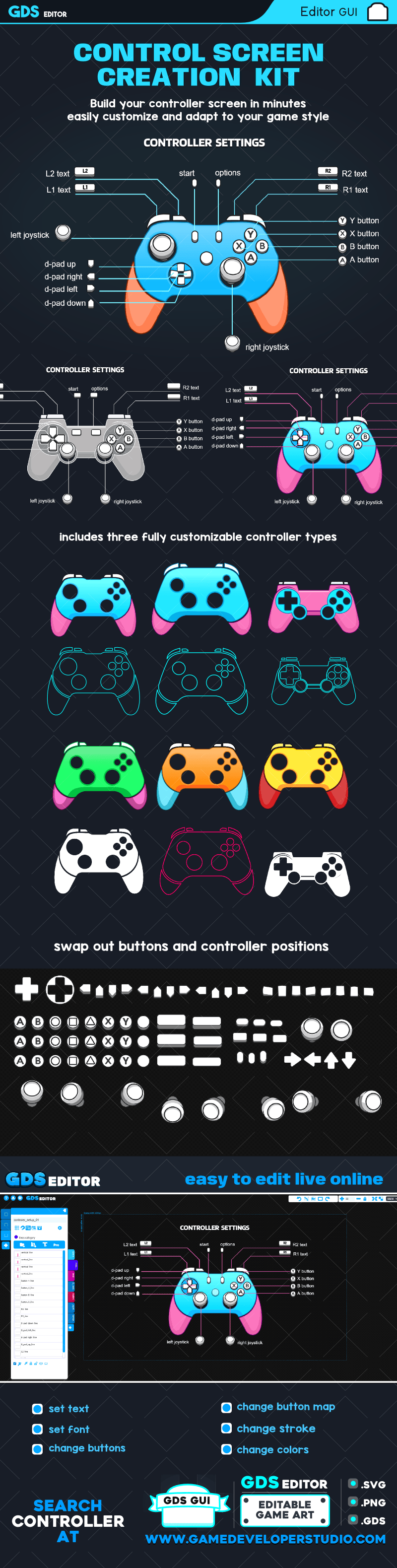 Controller setting screen creation kit