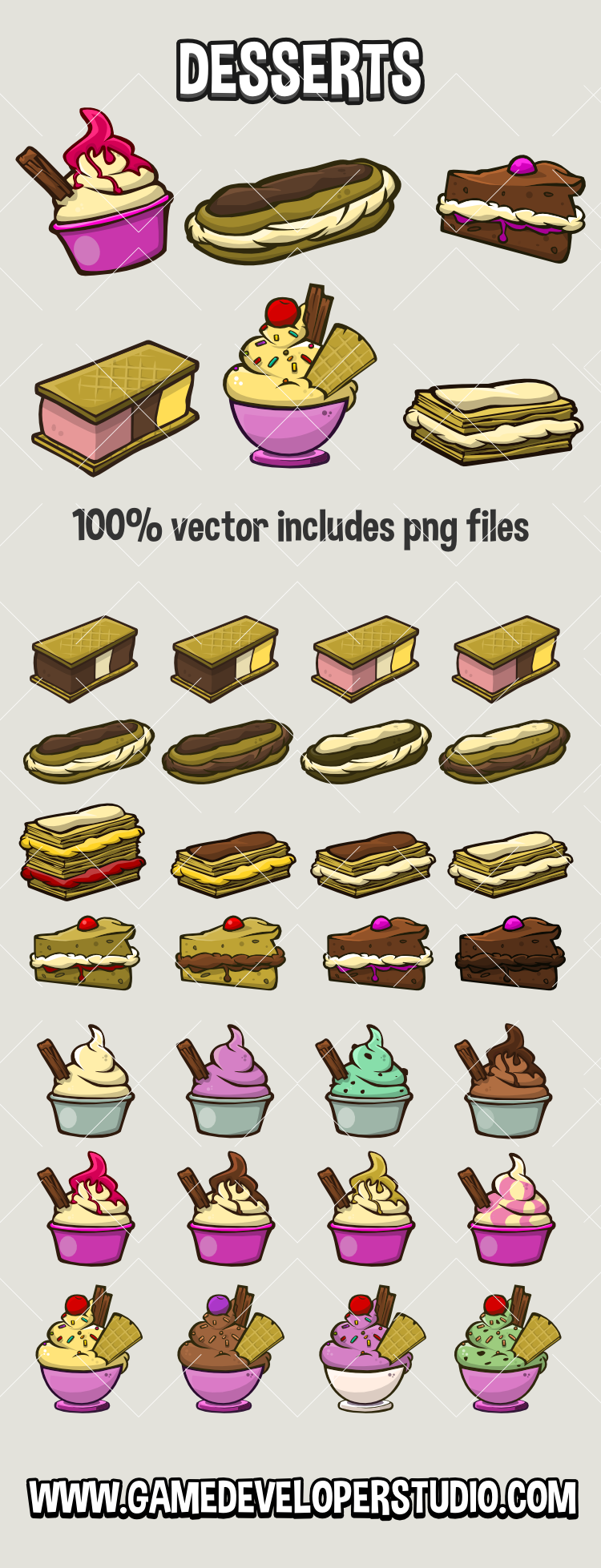 Dessert icon collection