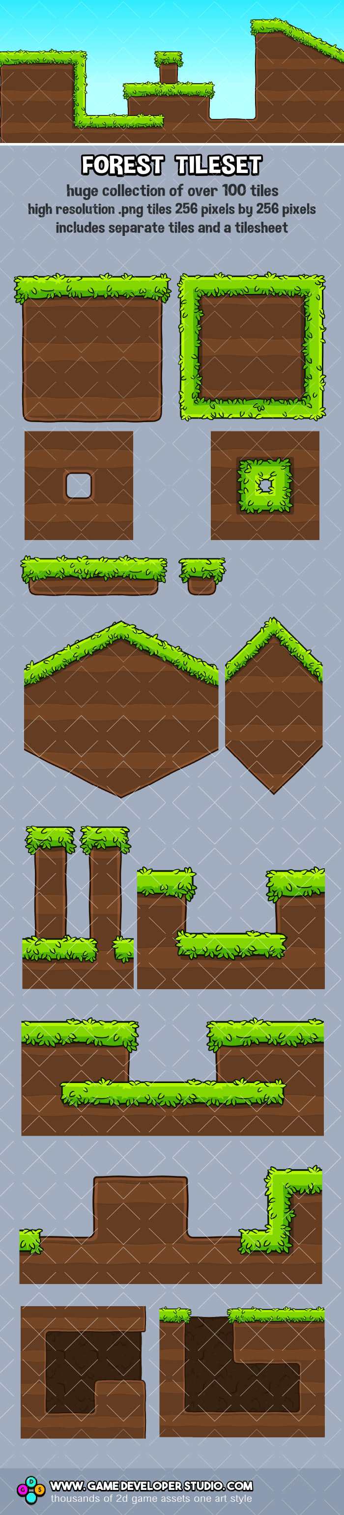 Forest tile set