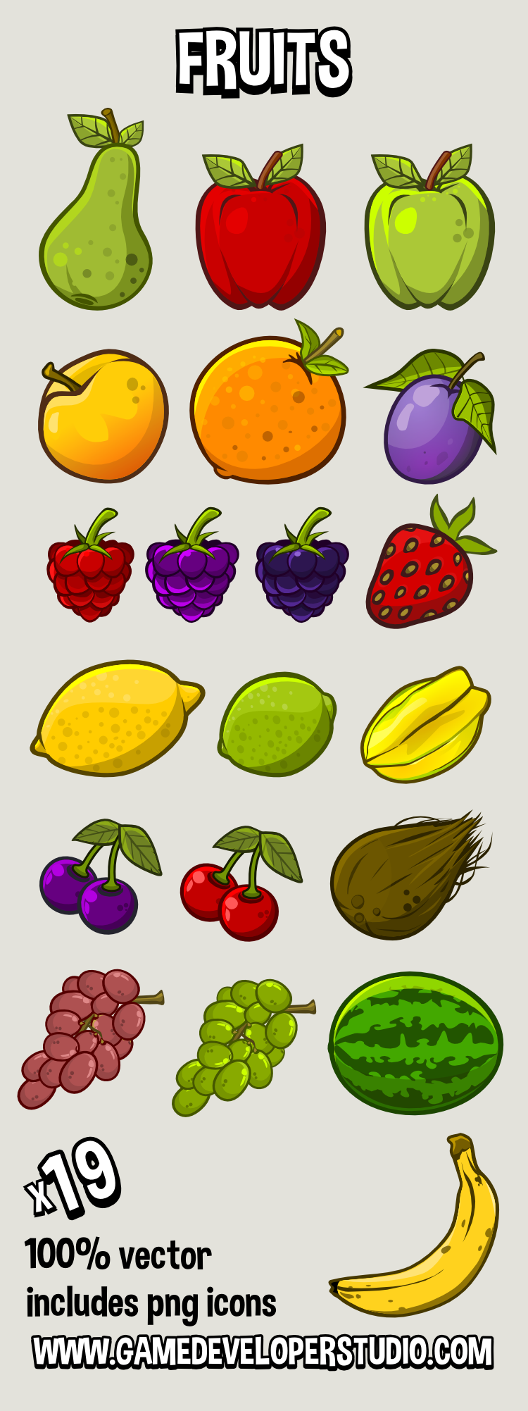 Fruit icons redo