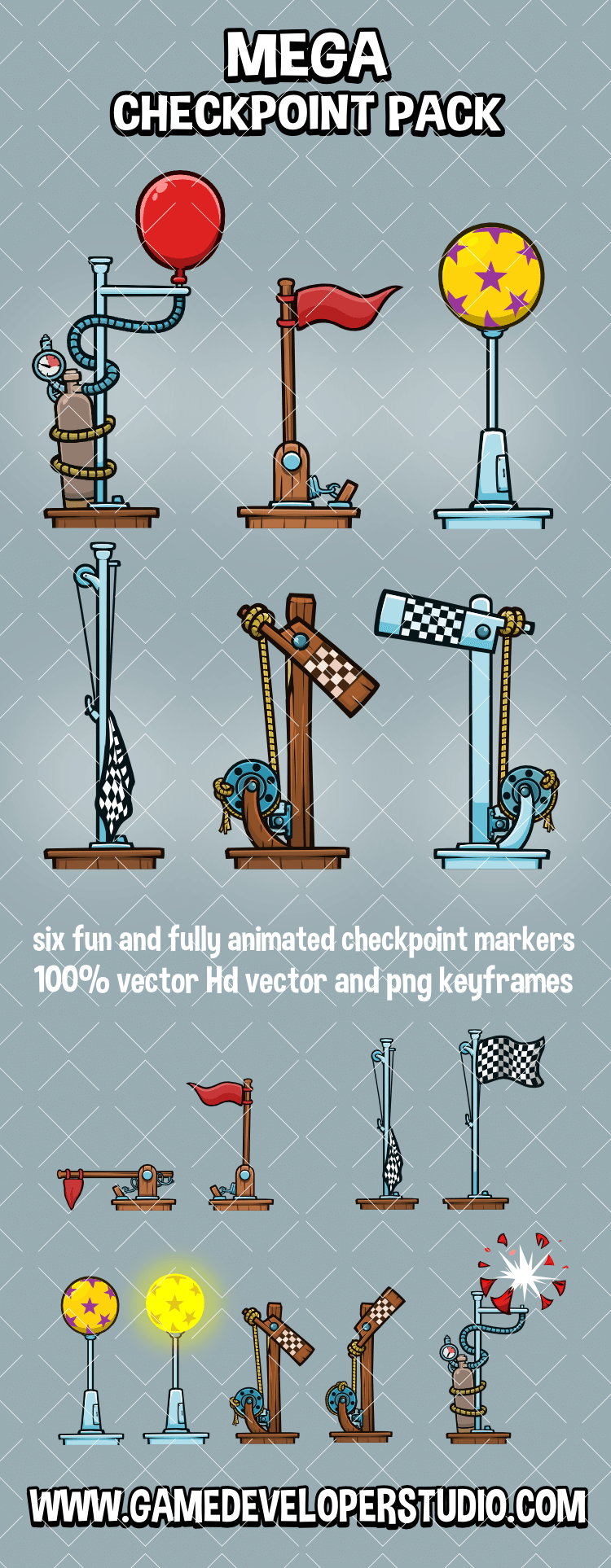 Game checkpoint marker collection