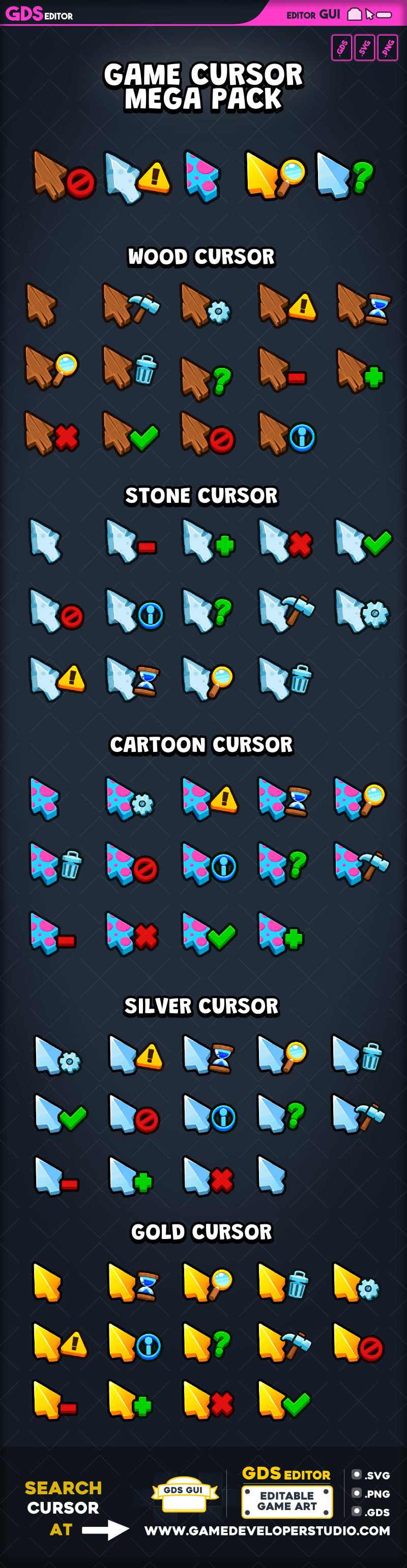 Game cursor mega pack