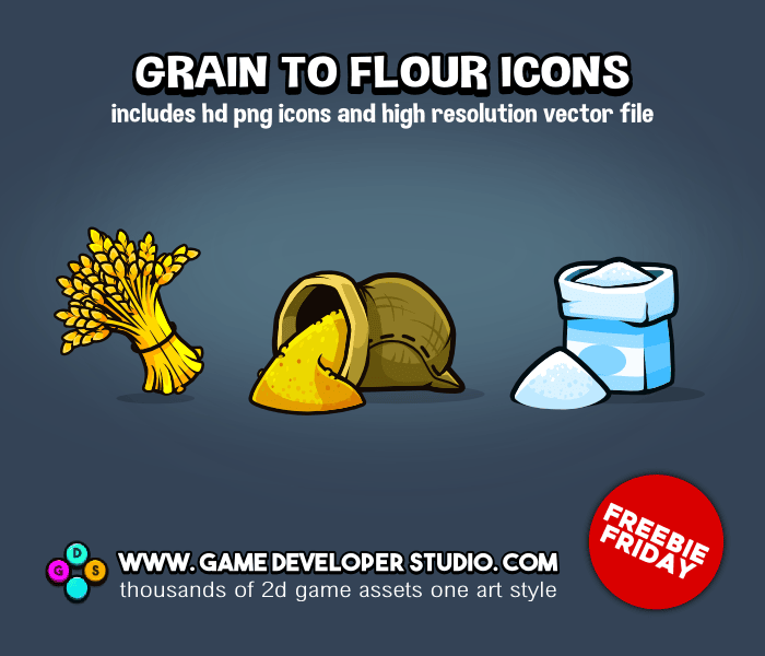 Grain to flour icons