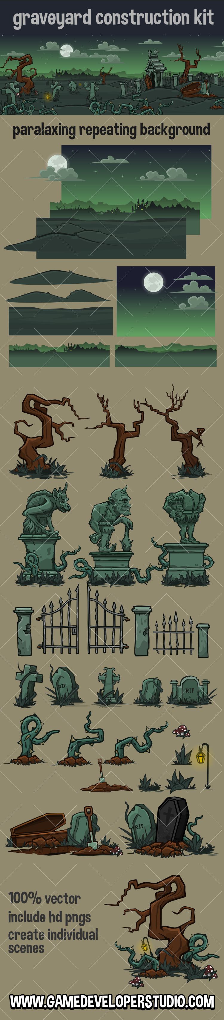 Graveyard scene creator