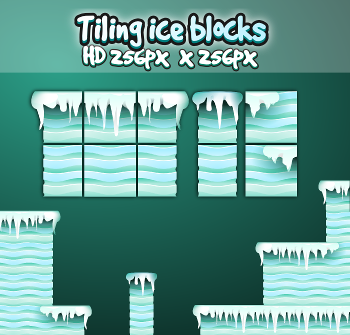 Ice block tiles