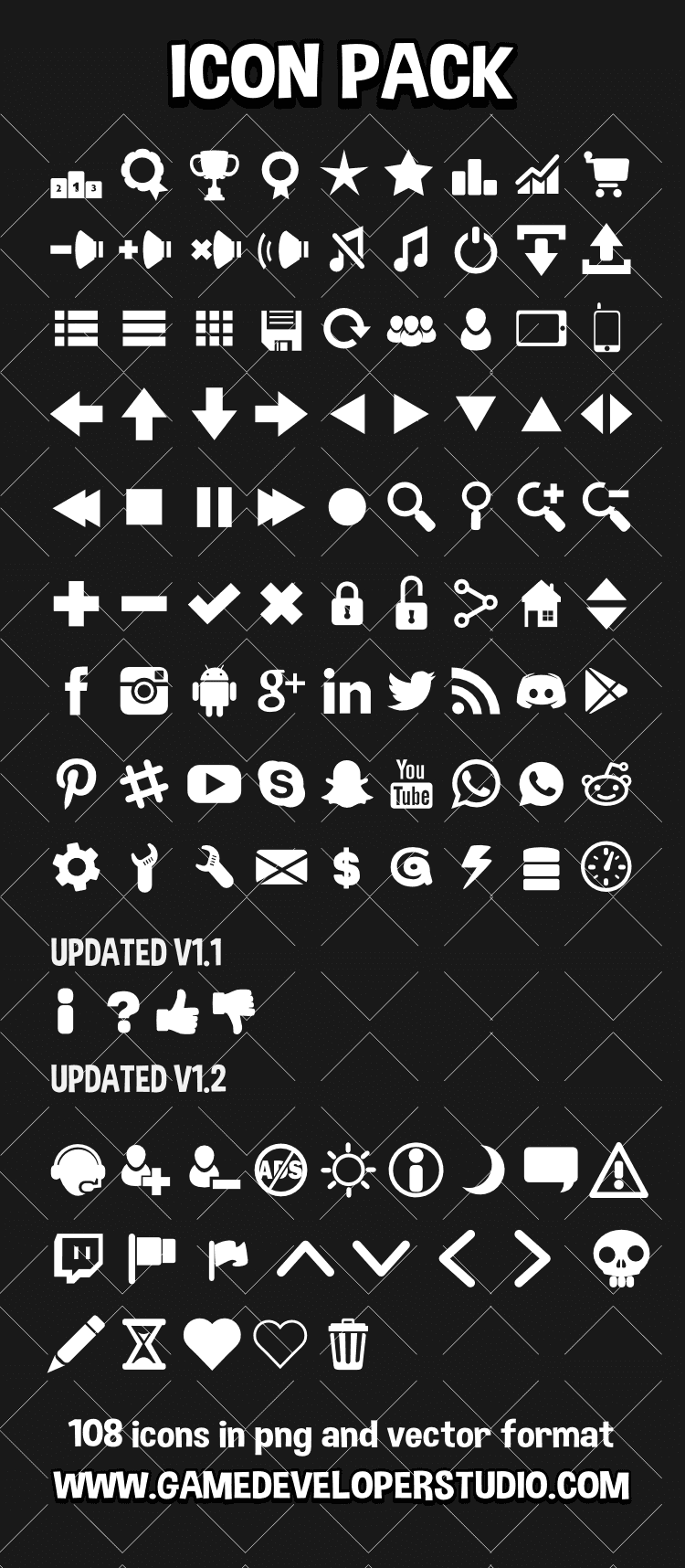 Icons for games game asset pack