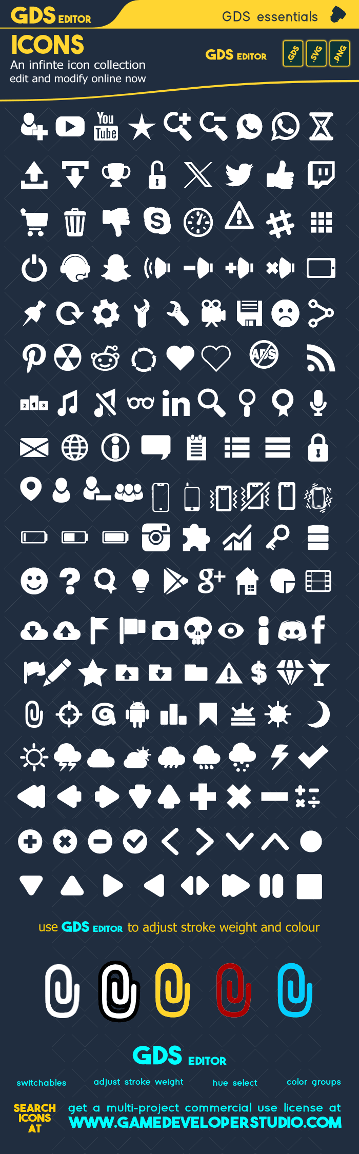 Icons game asset pack