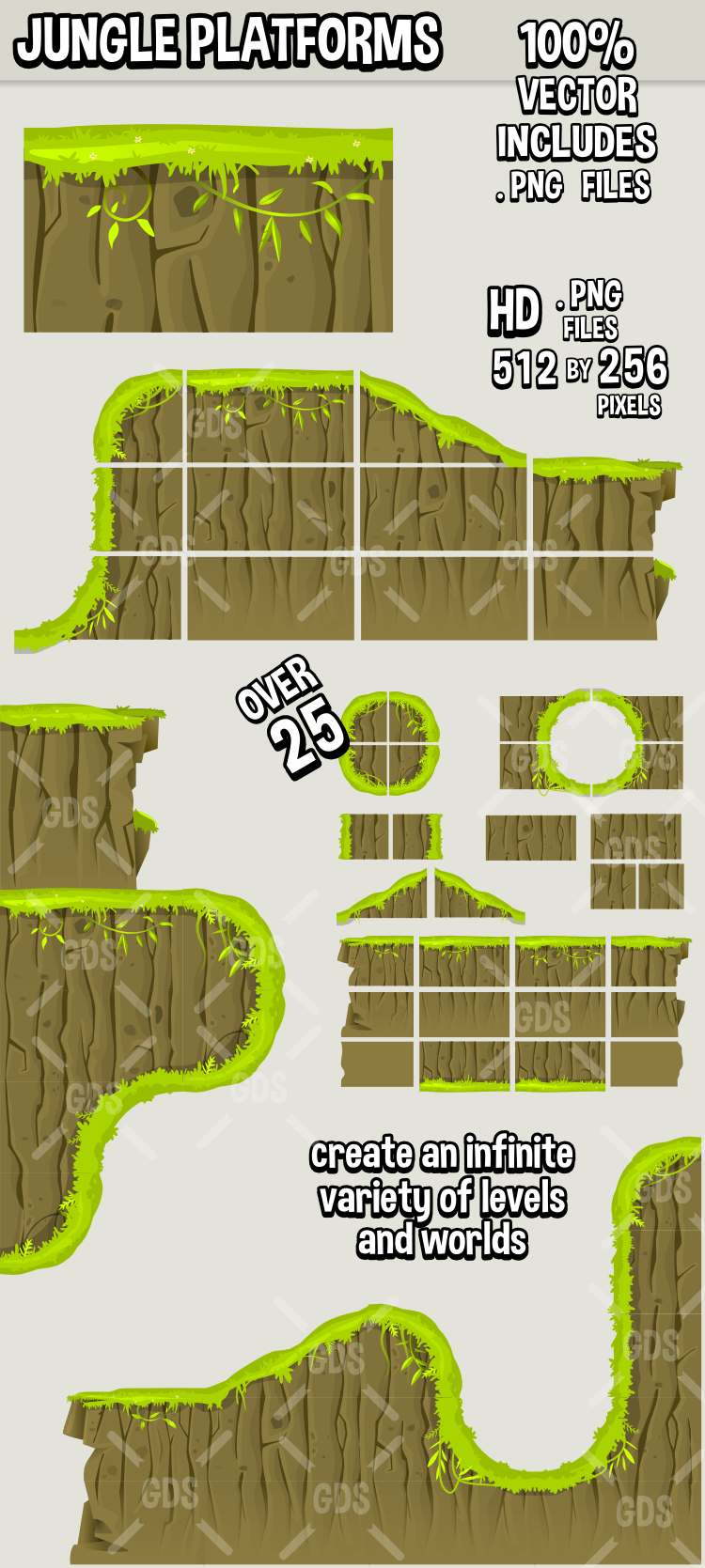 Jungle level building blocks