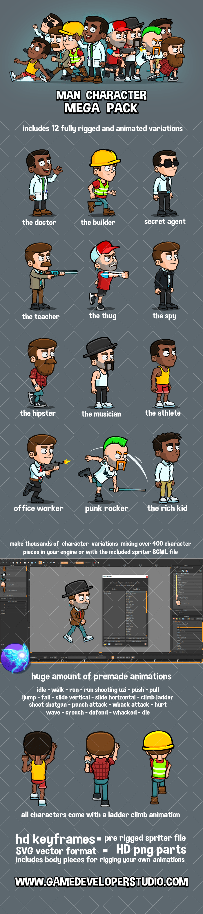 Man character asset pack