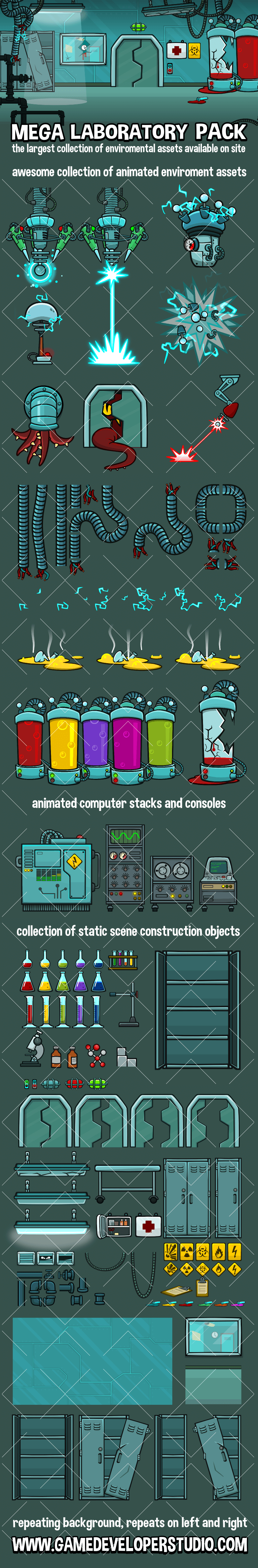 Mega laboratory scene creation kit