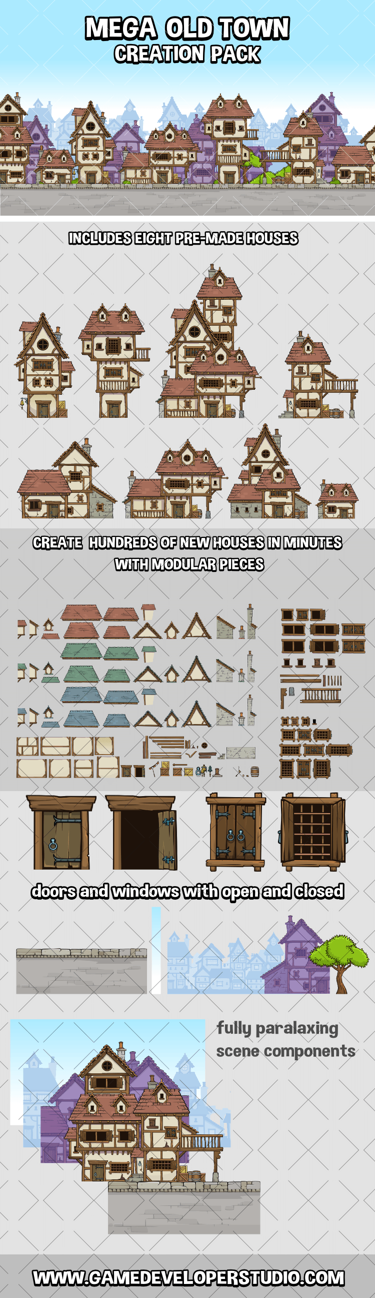 Mega old town creation pack