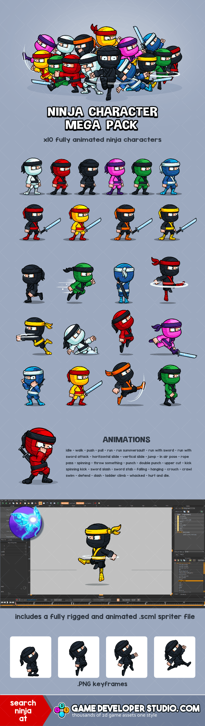 Ninja character mega pack