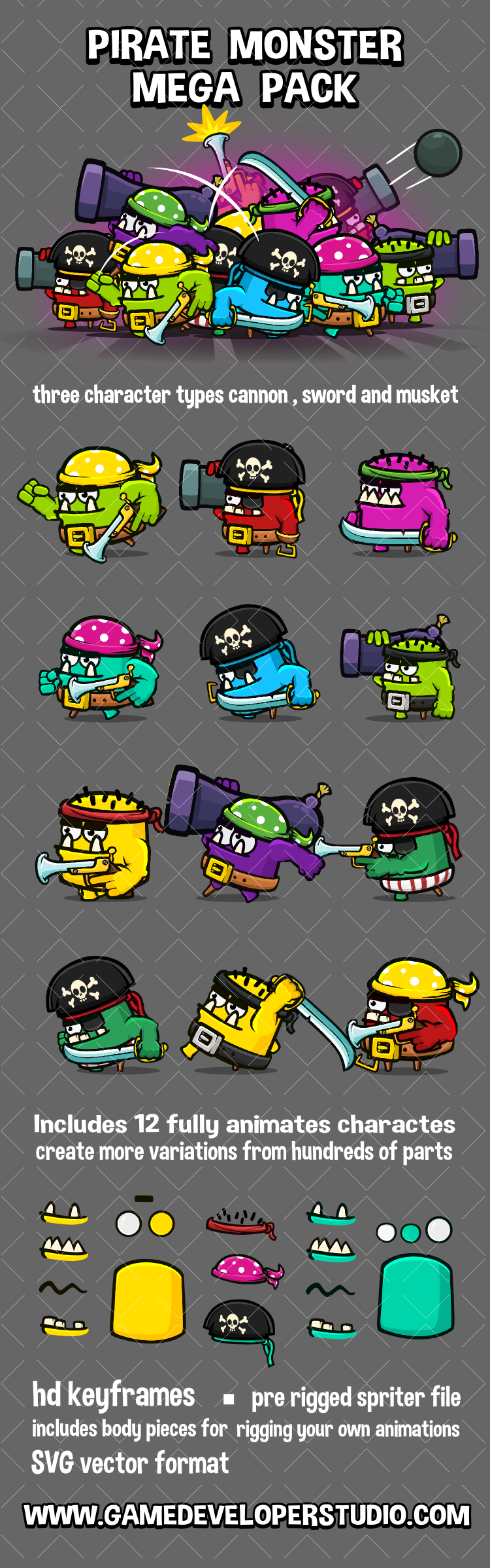 Pirate monster collection