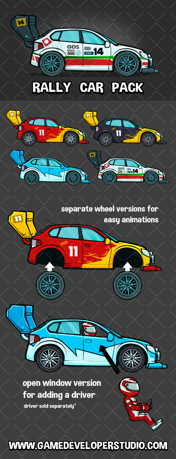 Rally car pack