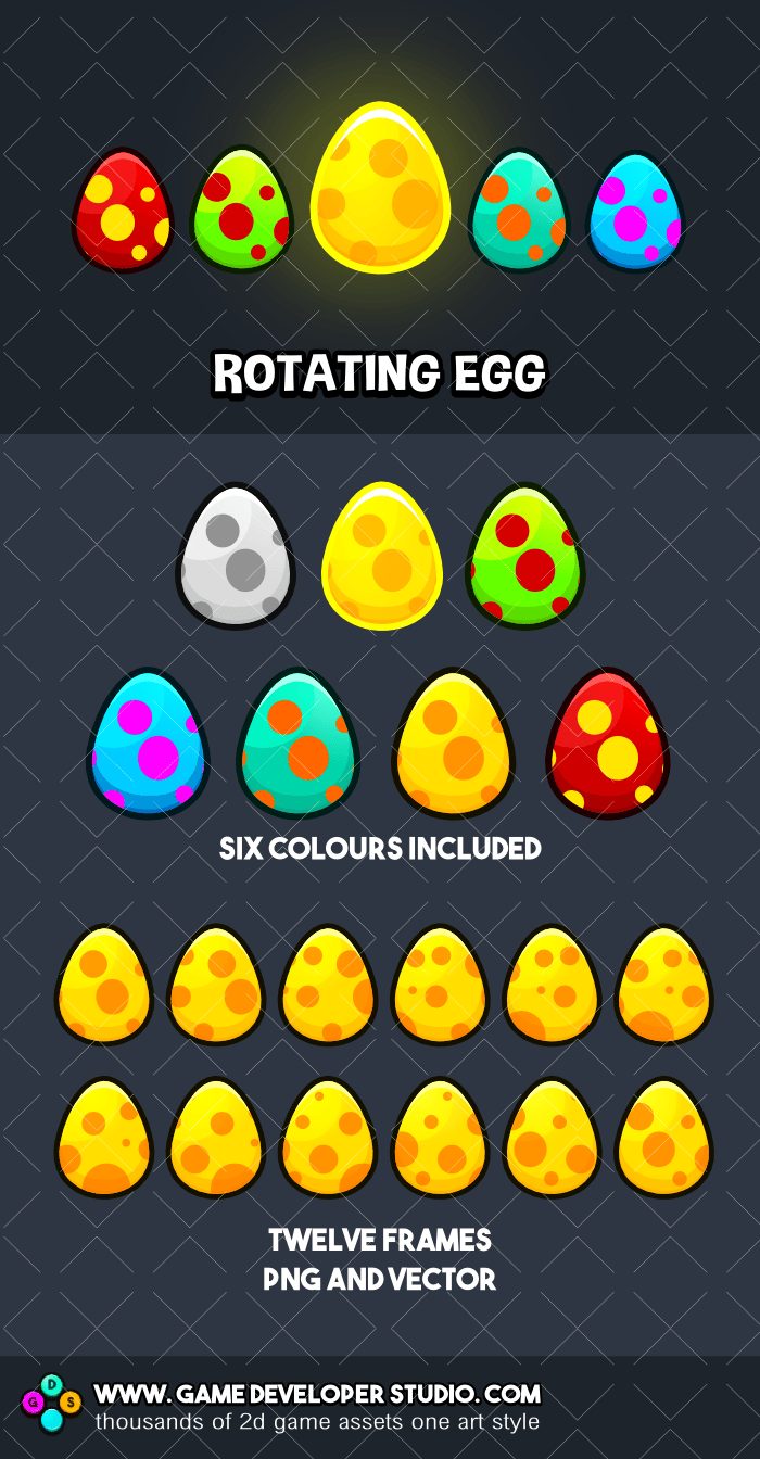 Rotating egg collectable