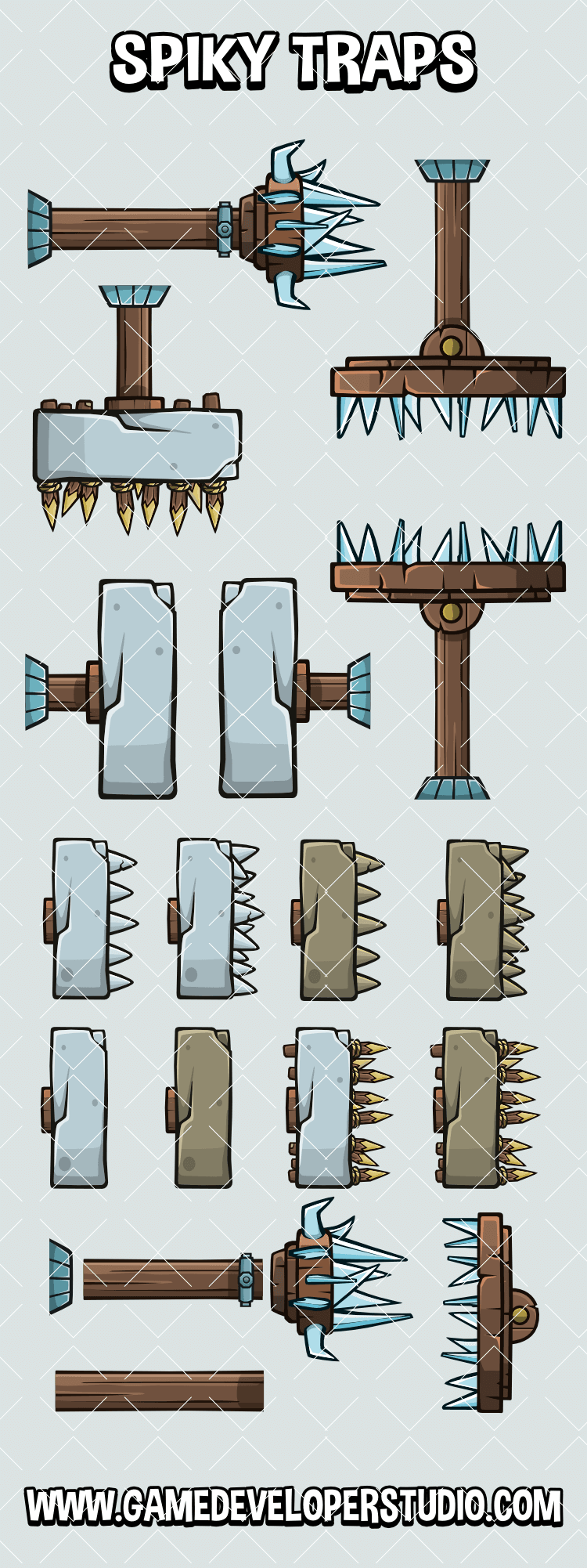 Spiky dungeon press traps