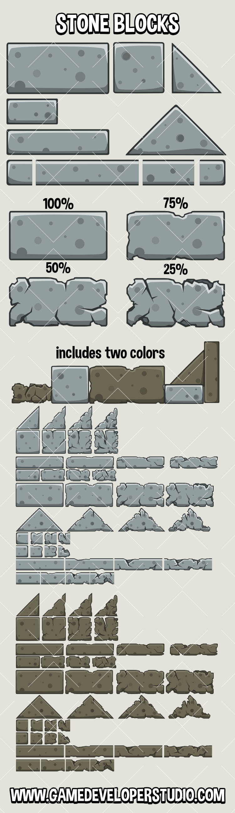 Stone physics blocks