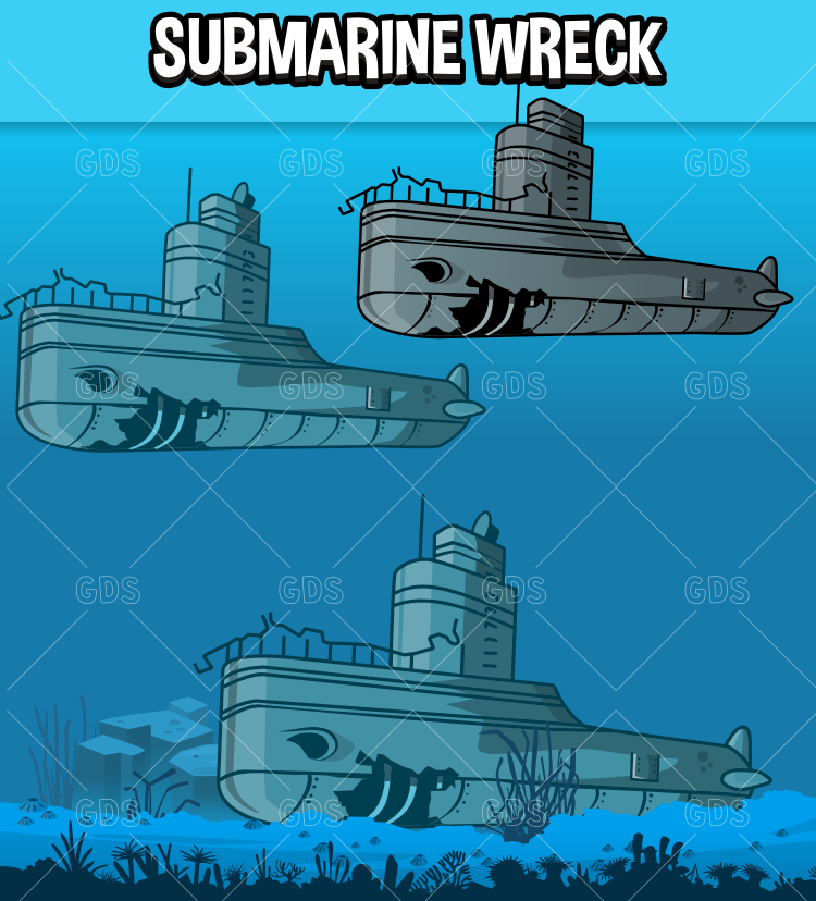 Sunken submarine