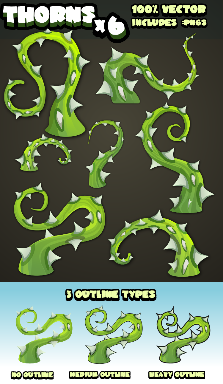 Thorn bush sprites