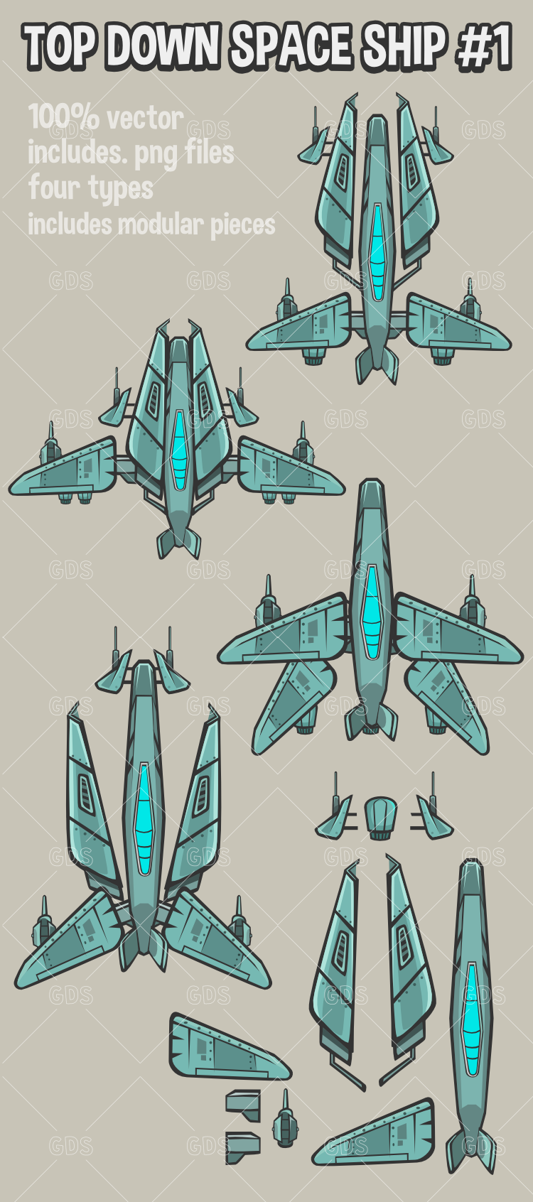 Top down spaceships one