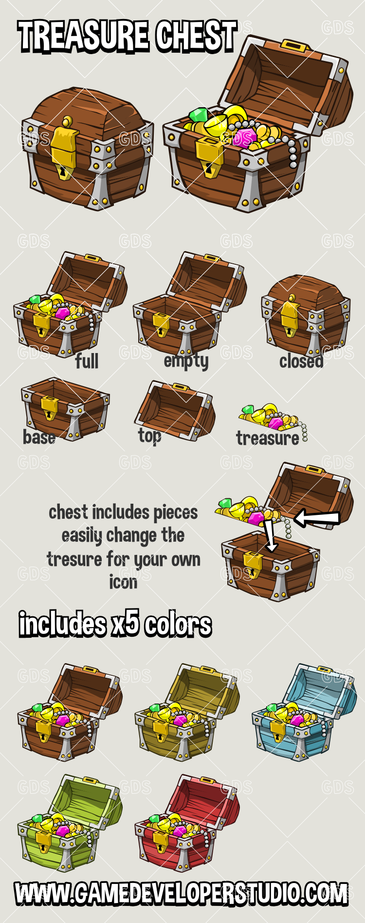 Treasure chest game asset